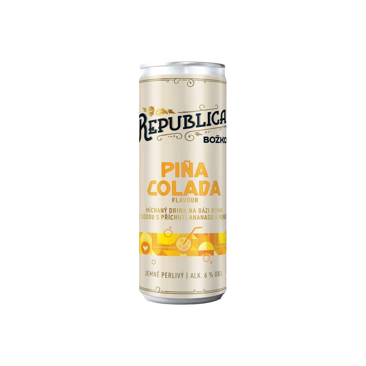 Republica Piña Colada 0,25 l – hotový koktejl s rumem, ananasem a kokosem