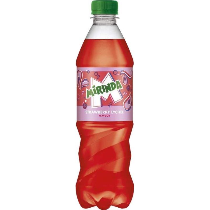 Mirinda Jahoda Liči – osvěžující ovocná limonáda s chutí jahod a liči