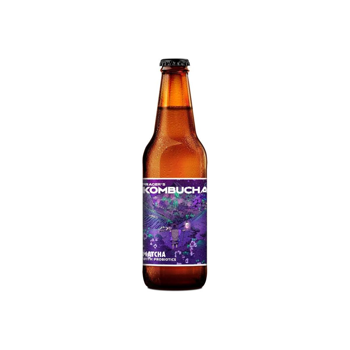 Prager's Kombucha Matcha 0,33l - sklo