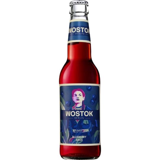 Wostok Blueberry & Sage (Borůvka & Šalvěj) – Ovocně bylinková bio limonáda s borůvkami a šalvějí