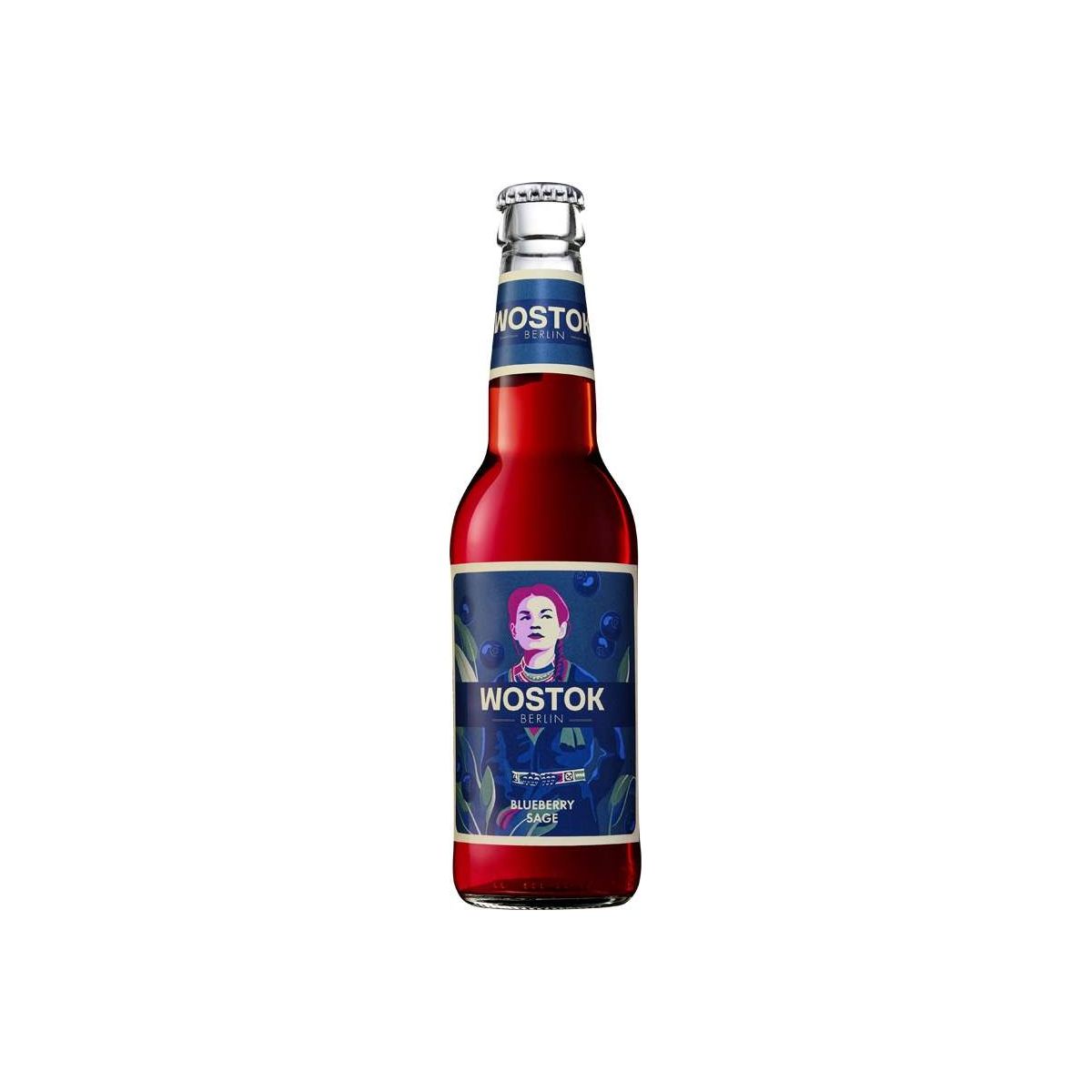 Wostok Blueberry & Sage (Borůvka & Šalvěj) – Ovocně bylinková bio limonáda s borůvkami a šalvějí