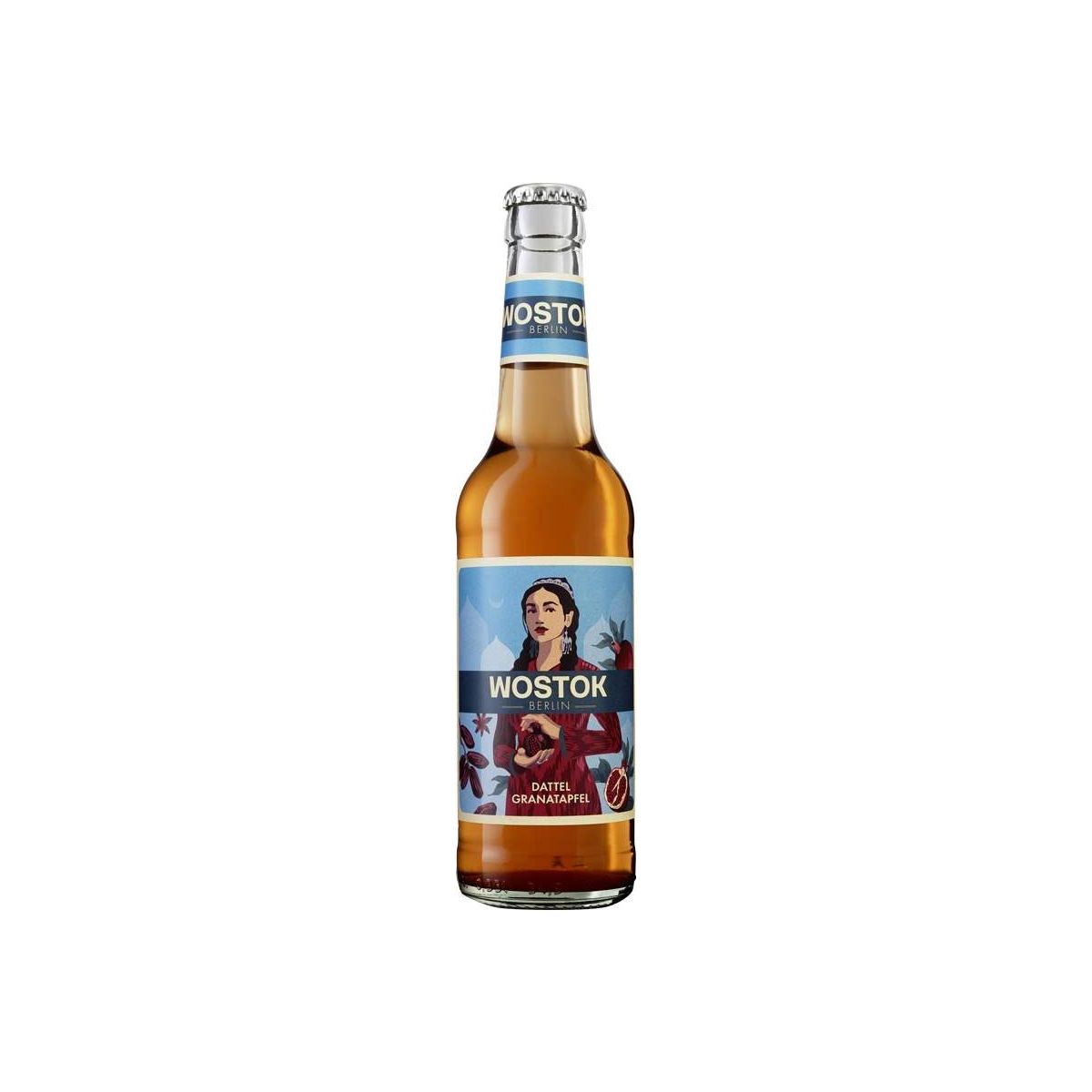 Wostok Datle & Granátové jablko – Exotická bio limonáda s datlemi a granátovým jablkem