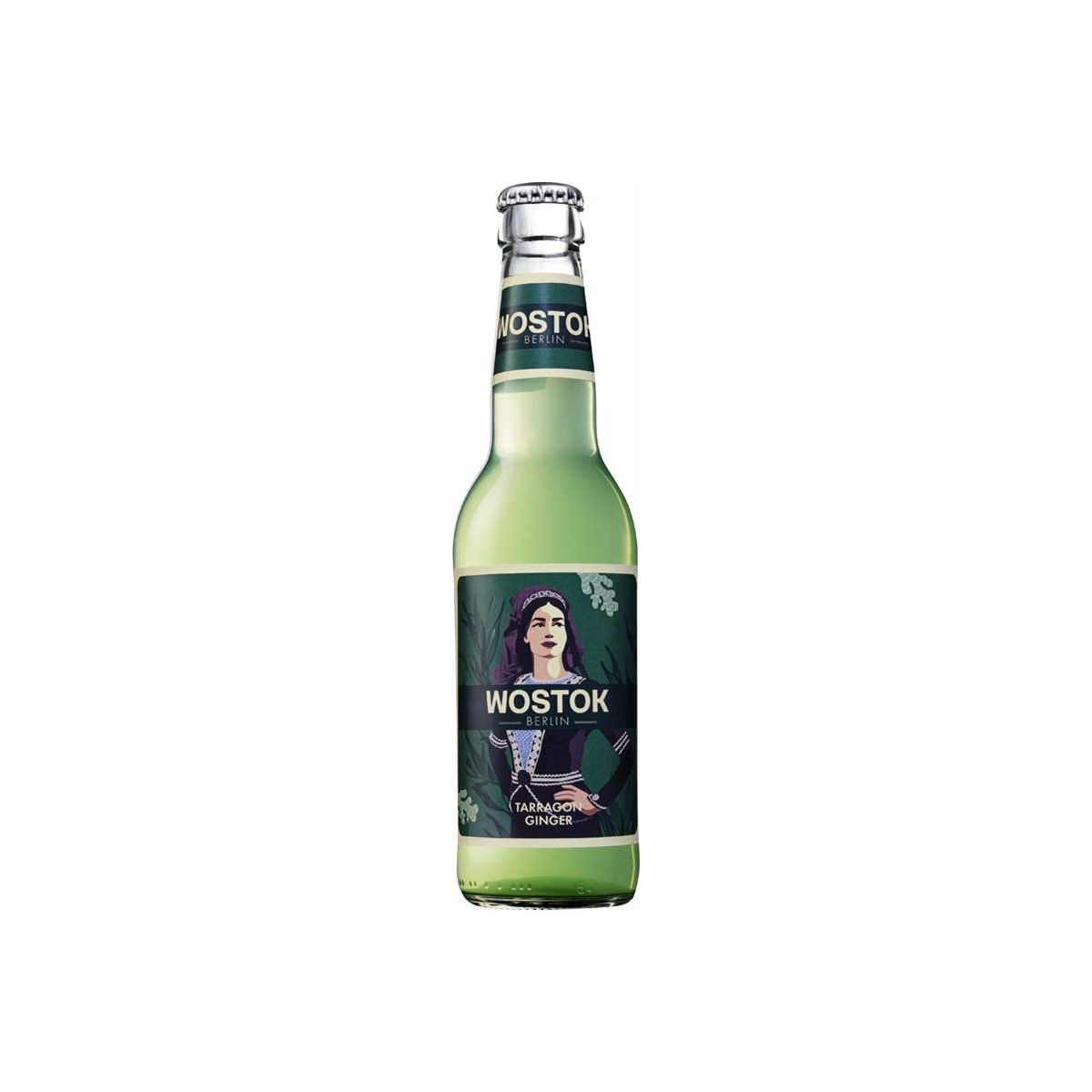 Wostok Tarragon & Ginger (Estragon & Zázvor) – Jemná bio limonáda s estragonem, zázvorem a pomerančem