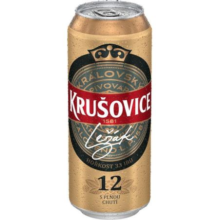 Krušovice 12 světlý ležák 0,5l - plech
