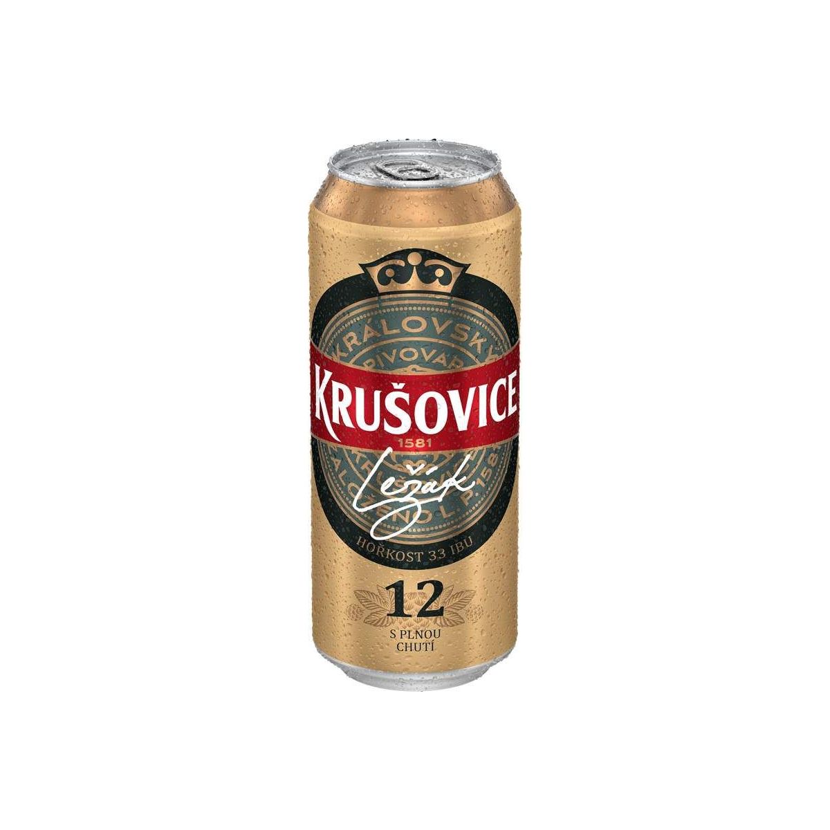 Krušovice 12 světlý ležák 0,5l - plech