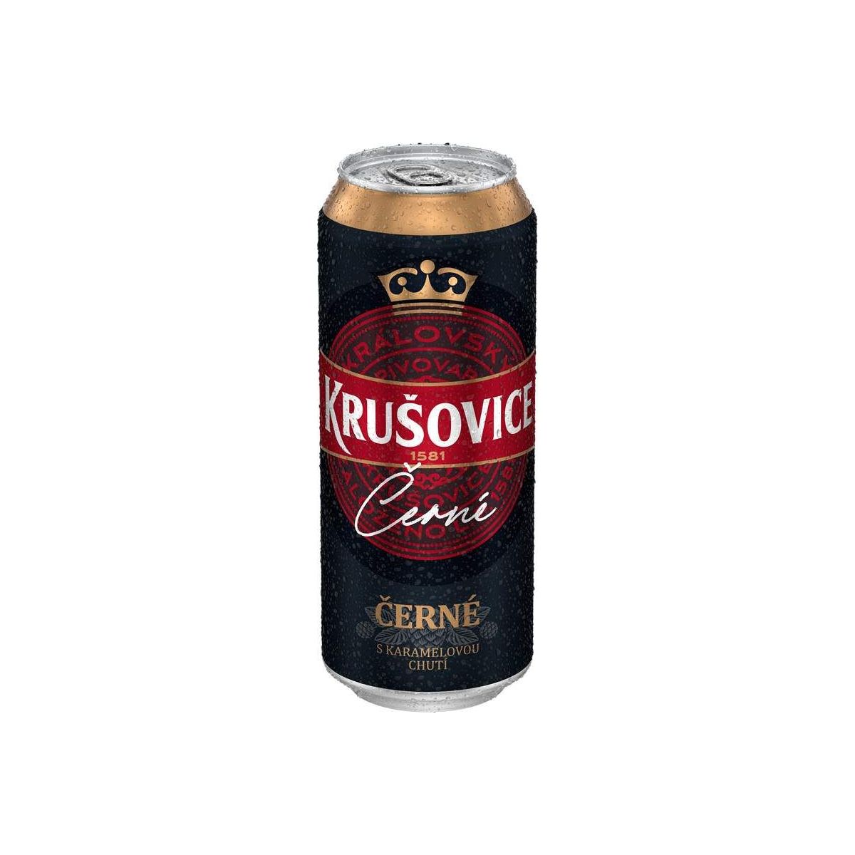 Krušovice černé 0,5l - plech