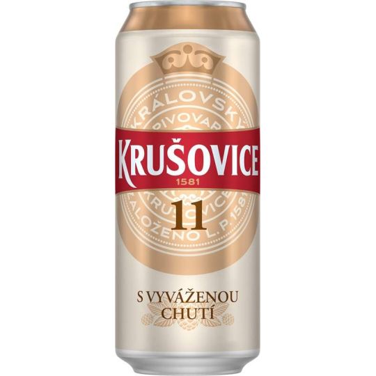 Krušovice 11 světlý ležák 0,5l - plech