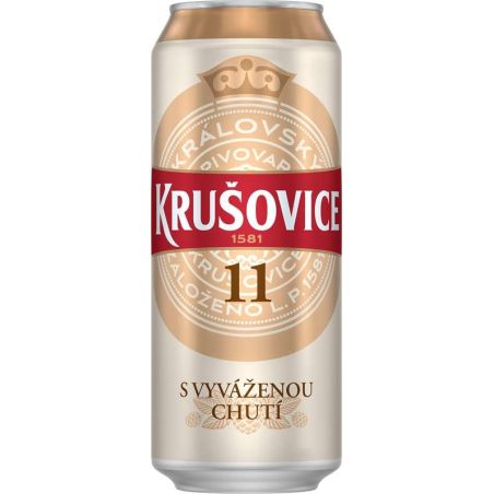 Krušovice 11 světlý ležák 0,5l - plech
