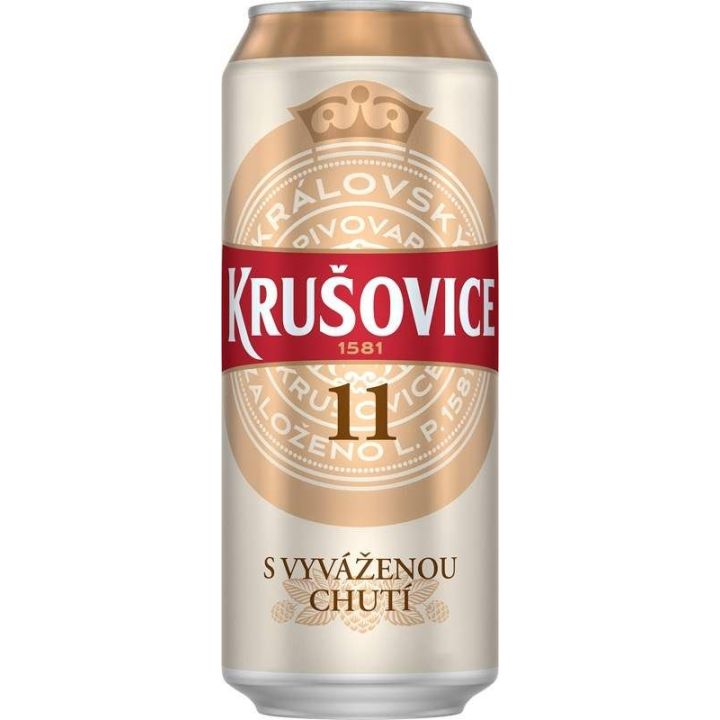 Krušovice 11 světlý ležák 0,5l - plech