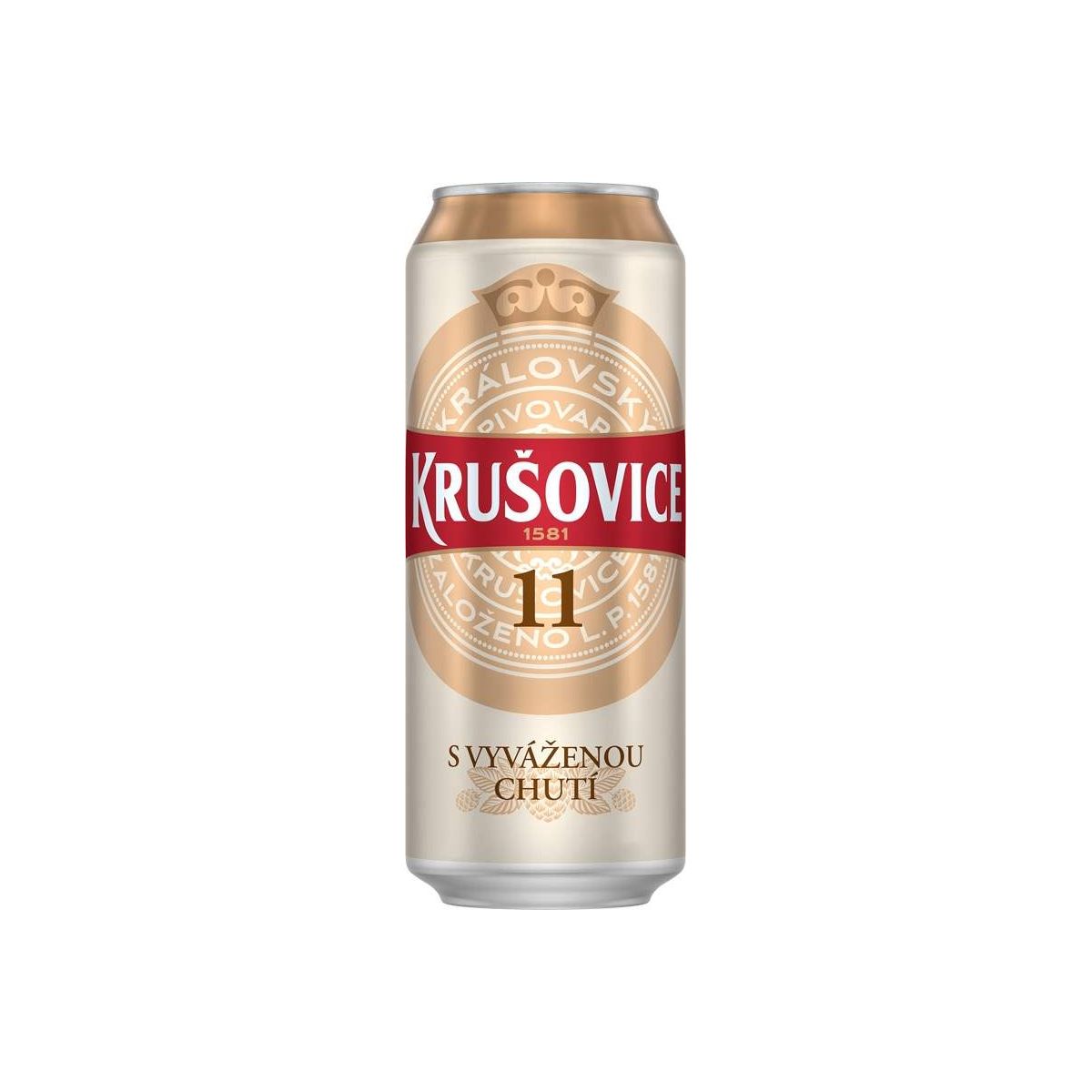 Krušovice 11 světlý ležák 0,5l - plech