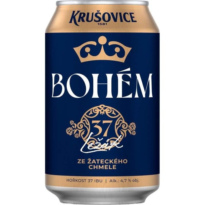 Krušovice Bohém 0,33l - plech