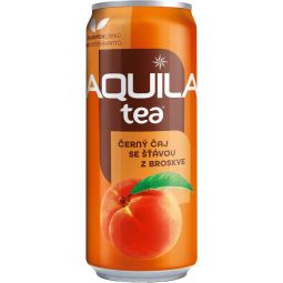 Aquila černý čaj se šťávou z broskve 0,33l - plech