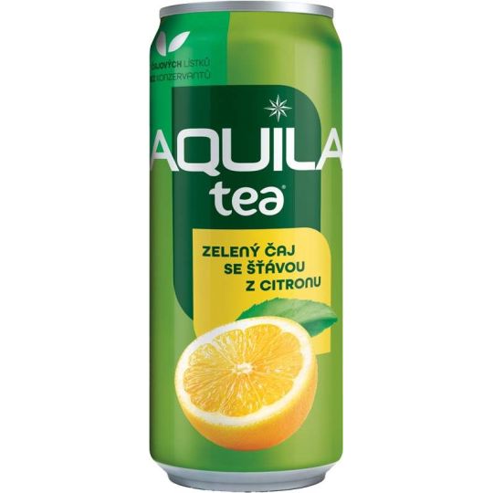 Aquila zelený čaj se šťávou z citronu 0,33l - plech