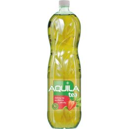 Aquila zelený čaj se šťávou z jahody 1,5l - PET