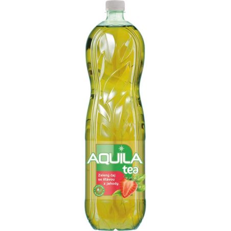 Aquila zelený čaj se šťávou z jahody 1,5l - PET