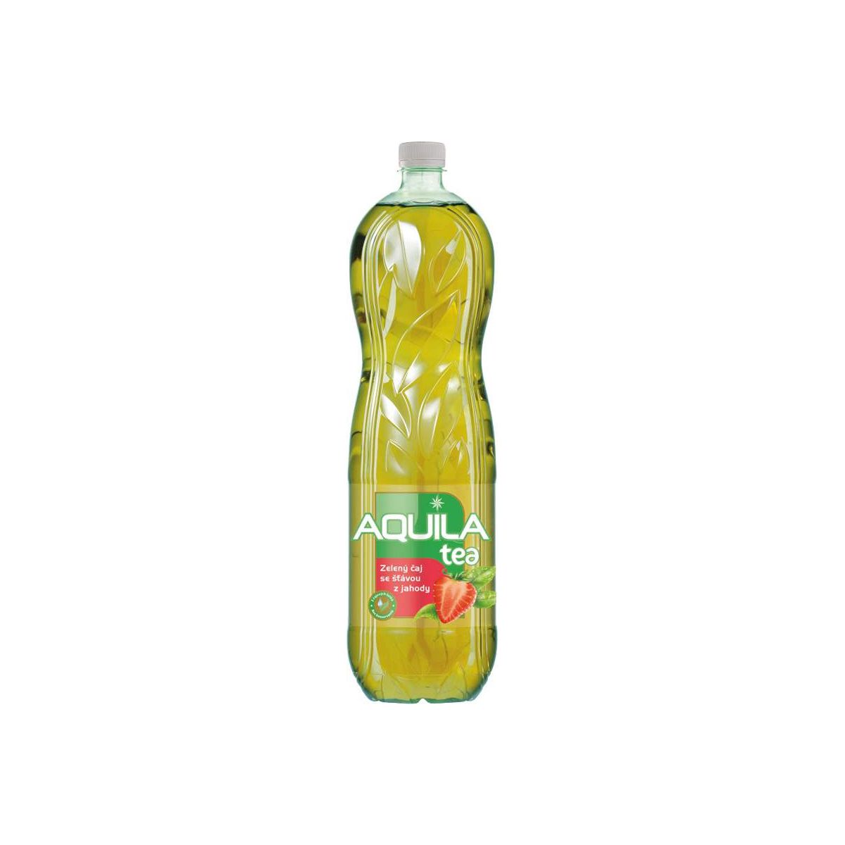 Aquila zelený čaj se šťávou z jahody 1,5l - PET