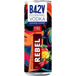 B42V Eccentric Vodka Fire Grap & Pepper Rebel Mango & Chilli Yuzu 0,25l - plech