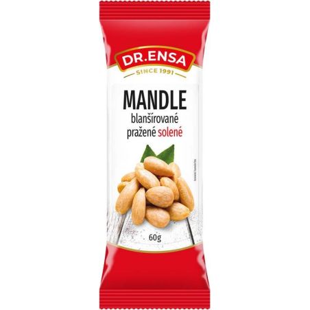 Mandle blanšírované pražené solené 60g - Dr.Ensa