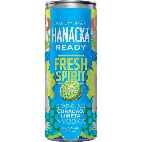 Hanácká Ready Fresh Spirit Curacao Limeta & Vodk 0,25l - plech