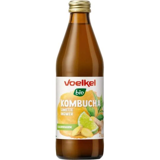 Voelkel Kombucha Limeta & Zázvor 0,33l sklo