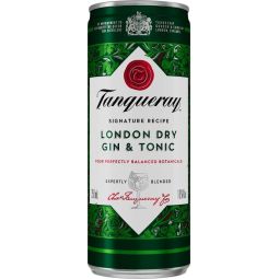 Tanqueray London Dry Gin & Tonic 0,25l - plech