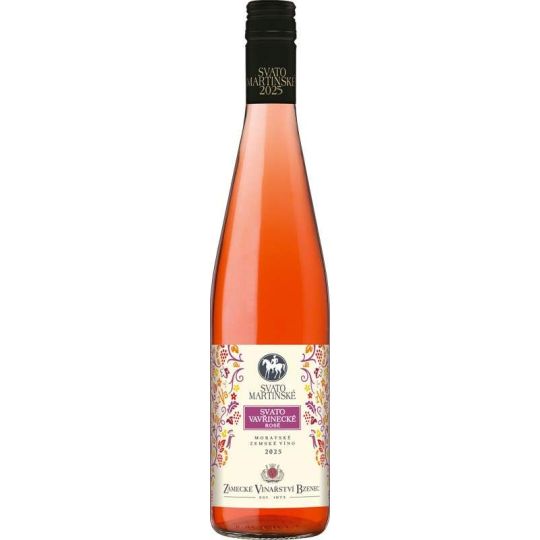 Svatomartinské Svatovavřinecké rosé 0,75l - Zámecké vinařství Bzenec