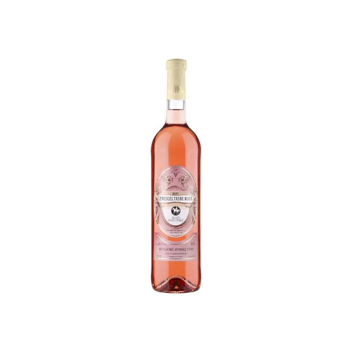 Svatomartinské Zweigeltrebe rosé 0,75l - Vinařství Krist