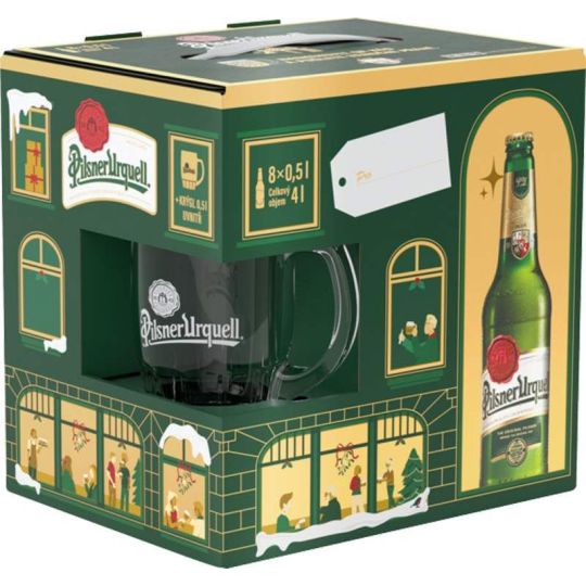 Pilsner Urquell multipak 8x0,5l + krýgl