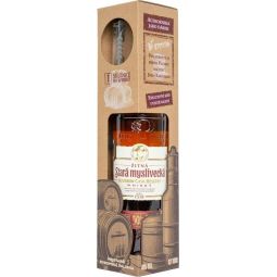 Stará žitná Myslivecká Bourbon Cask Reserve 4 YO 0,5l kazeta + sklo