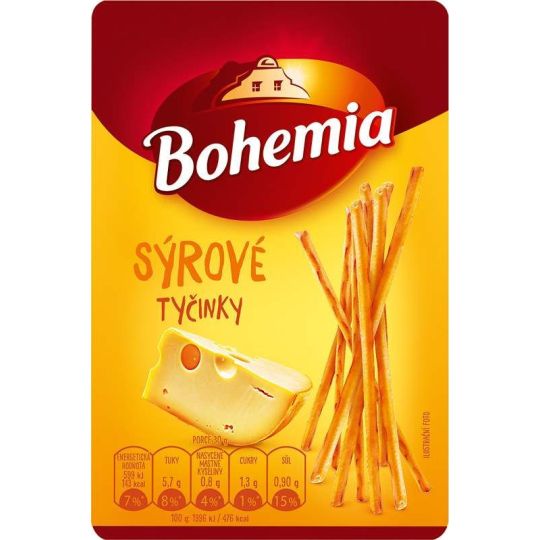 Bohemia tyčinky sýrové 80g