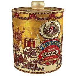 BASILUR Winter Night’s Golden Hour – Marigold & French Vanilla - sypaný černý čaj 100g