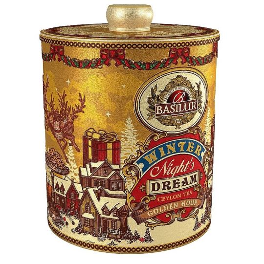 BASILUR Winter Night’s Golden Hour – Marigold & French Vanilla - sypaný černý čaj 100g