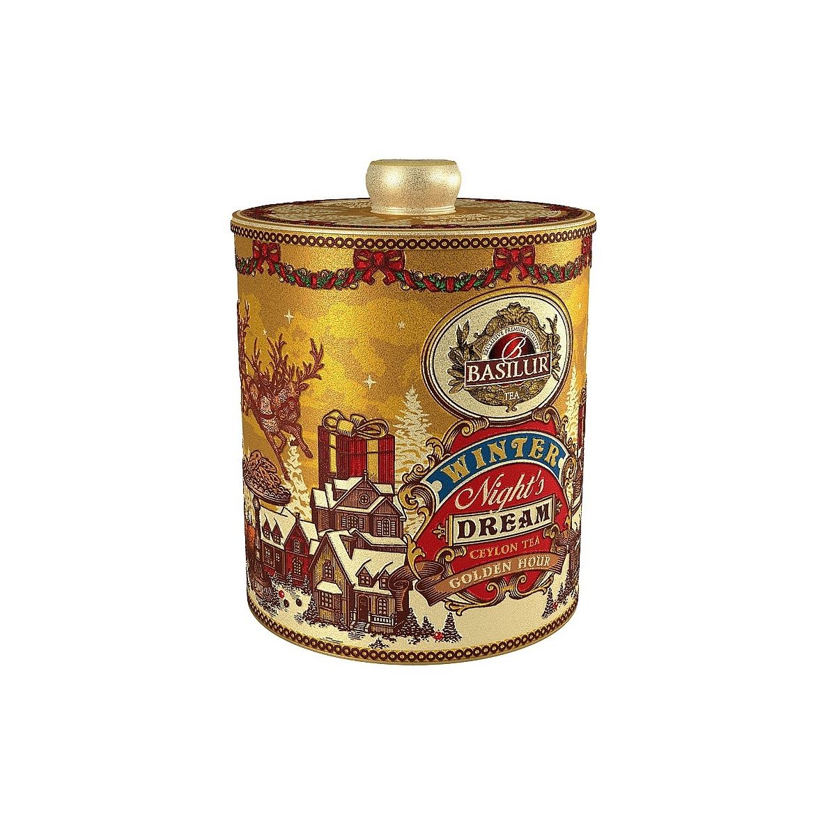 BASILUR Winter Night’s Golden Hour – Marigold & French Vanilla - sypaný černý čaj 100g