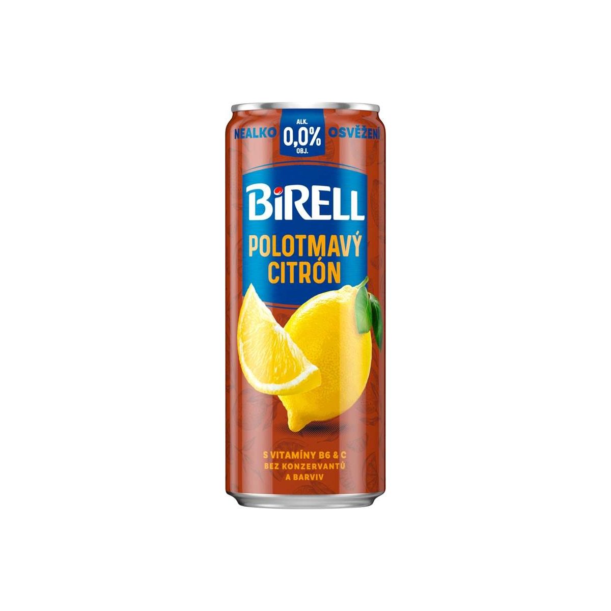 Birell Polotmavý Citron 0,33l - plech