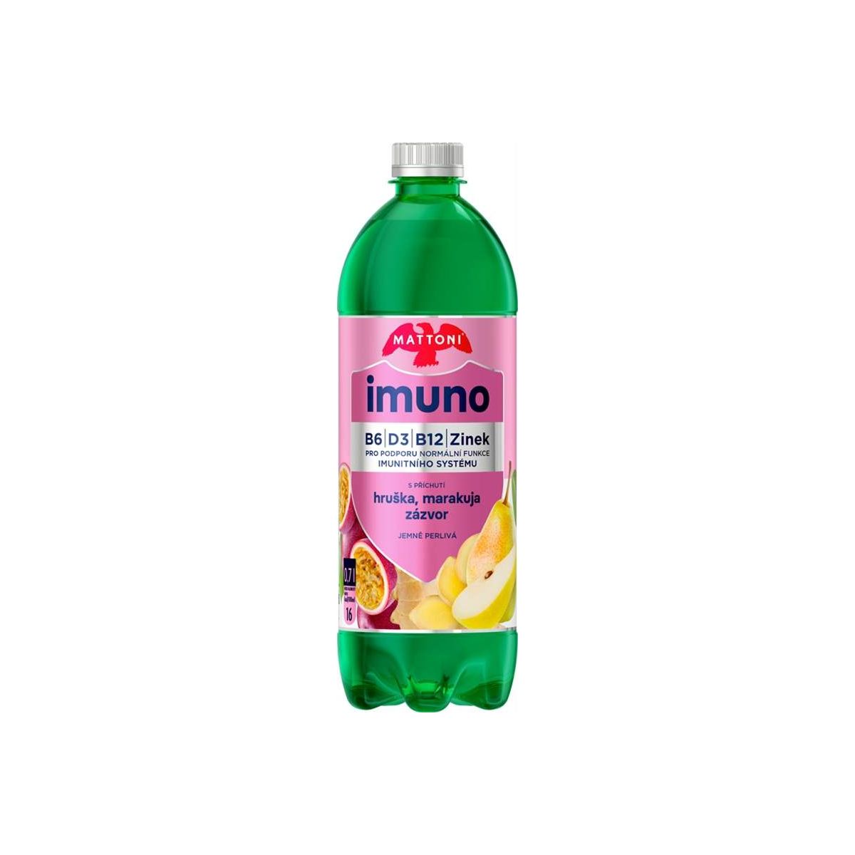 Mattoni Imuno hruška, marakuja & zázvor 0,7l - PET