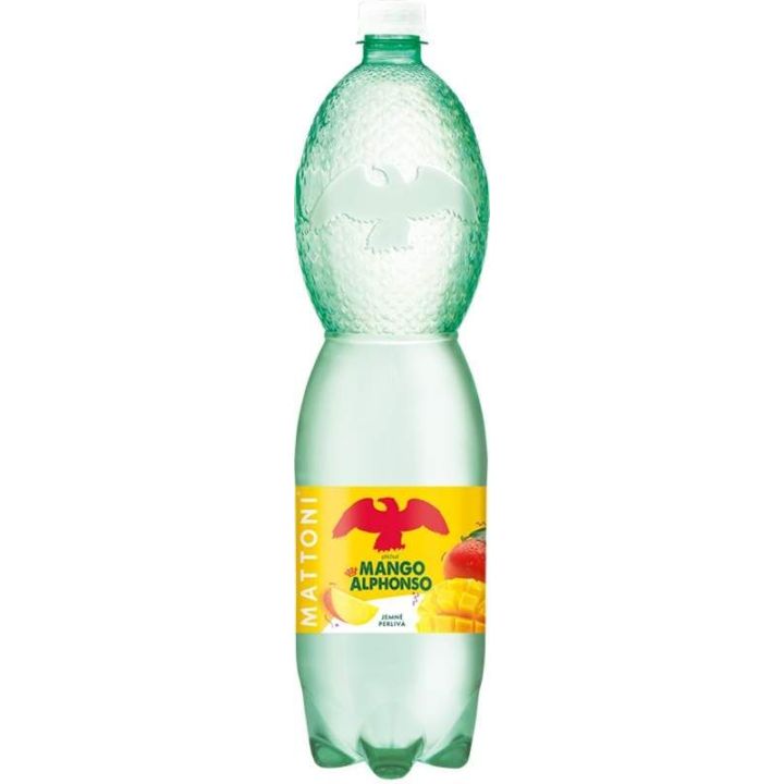 Osvěžující Mattoni Mango Alphonso s jemným perlením a intenzivní chutí zralého manga.