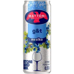 Mattoni G&T nealko 0,33l - plech