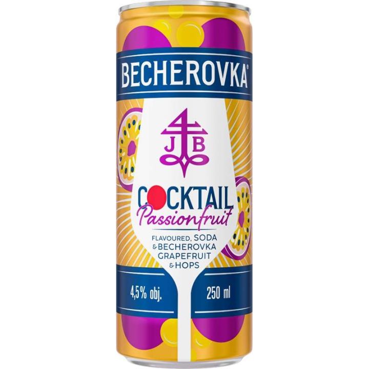 Becherovka Passionfruit 0,25l plech - míchaný nápoj