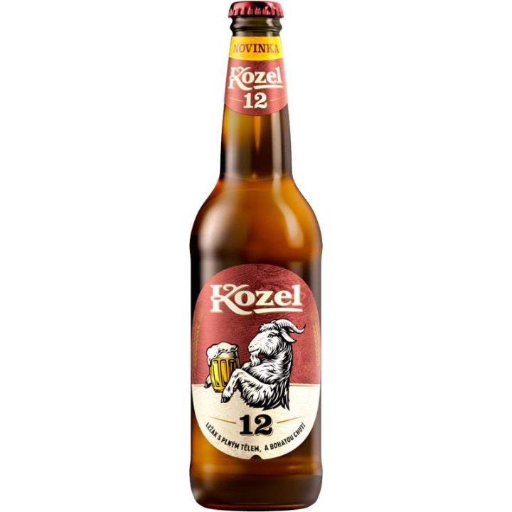 Velkopopovický Kozel 12 světlý ležák 0,5l sklo - pivo s tradicí