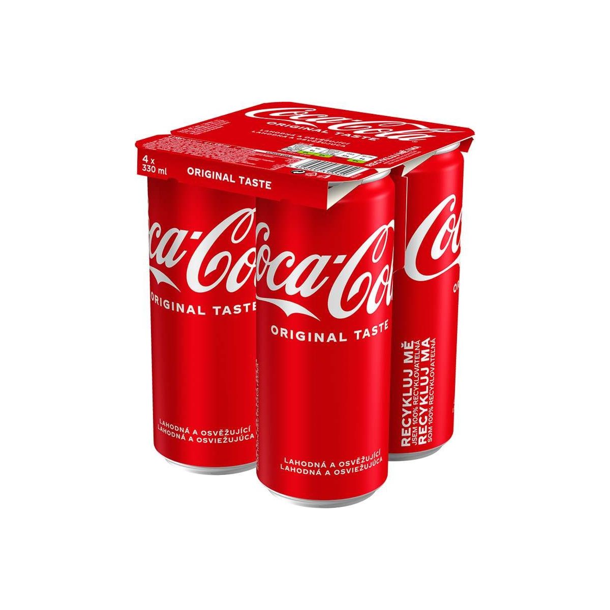 Coca cola 4 x 0,33l multipack - plech
