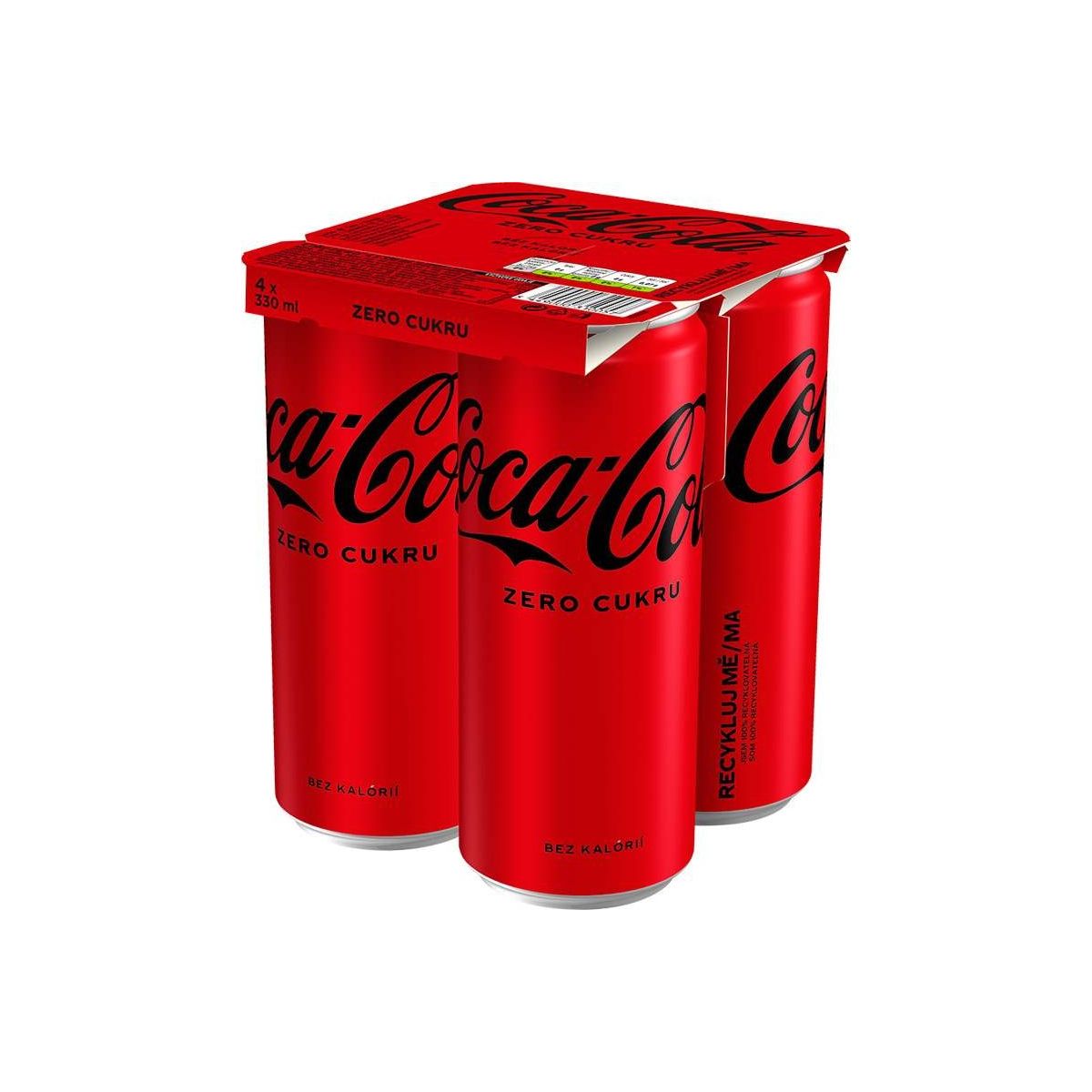 Coca cola ZERO 4 x 0,33l multipack - plech