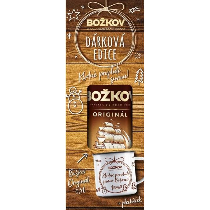 Božkov Originál 0,5l + plecháček