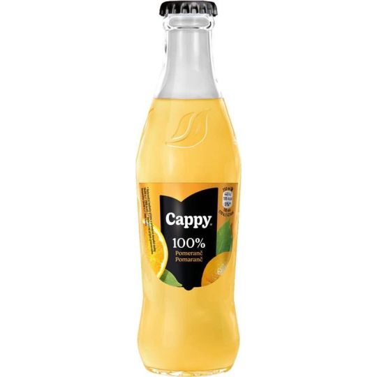 Cappy pomeranč 100% 0,25l - sklo