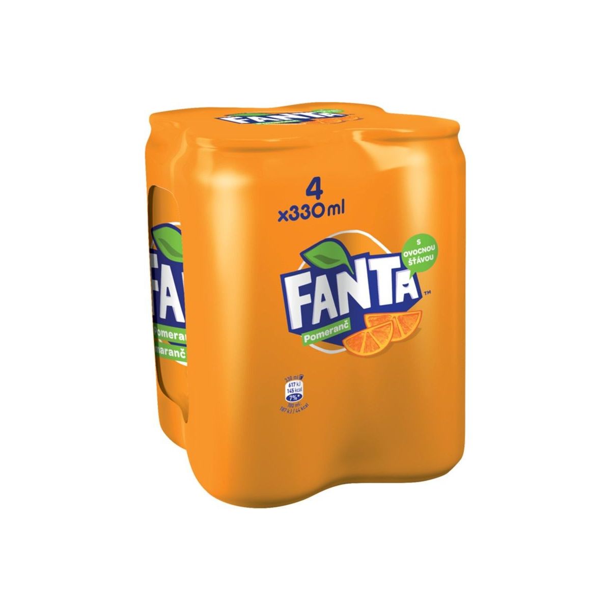 Fanta pomeranč 4 x 0,33l multipack - plech