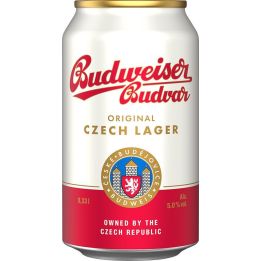 Budweiser Budvar světlý ležák 0,33l - plech
