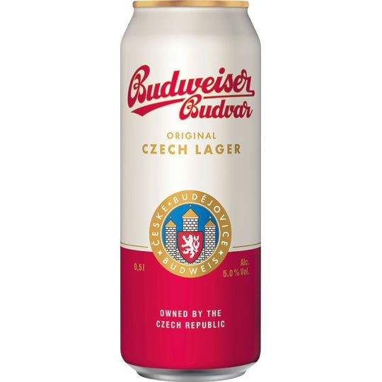 Budweiser Budvar světlý ležák 0,5l - plech