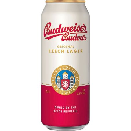 Budweiser Budvar světlý ležák 0,5l - plech
